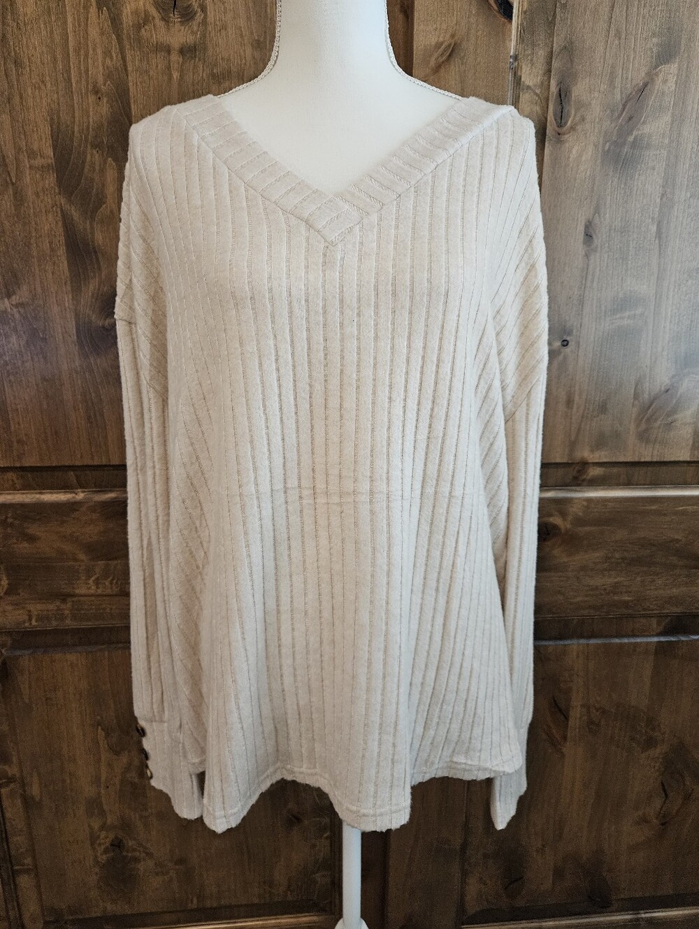 Cream Colored Soft Sweater Top